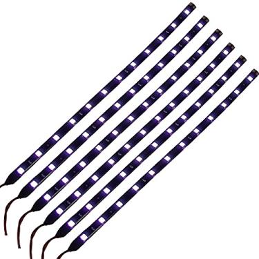 Imagem de HYADA DC 12V à prova d 'água 1Ft 15 LED faixa de luz com 6 polegadas fios para motor (pacote com 6)HYADA branco k1lt01