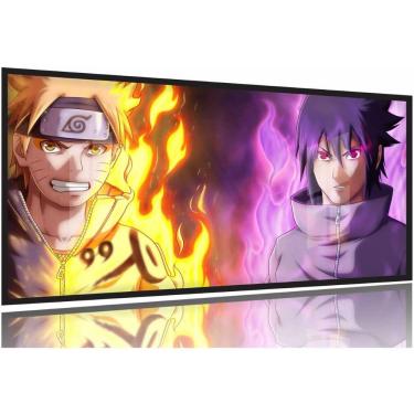 Imagem de Quadro Mosaico Naruto Sennin Sasuke Mangekyou Sharingan 130x60 Moldura Preta 2x2