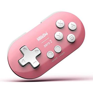 Imagem de 8Bitdo Zero 2 Mini Bluetooth Gamepad for Switch Windows Android MacOS Steam Raspberry Pi (Pink)