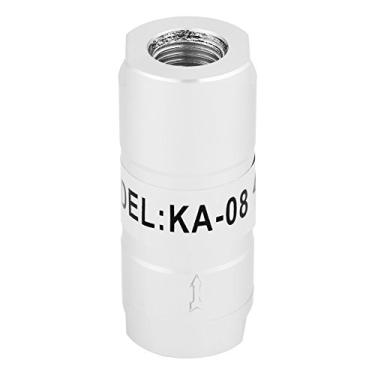 Imagem de Válvula de verificação unidirecional de liga de zinco durável padrão 1/4, válvula de retenção unidirecional prata, máquinas de moagem, furadeiras de ar para conexões de tubos pneumáticos, compressores de ar