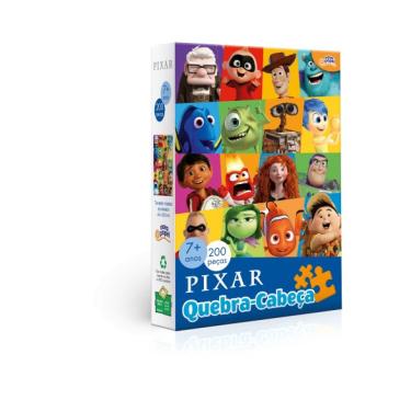 Jogo De Mesa Quebra Cabeça De Chão Infantil Disney Pixar