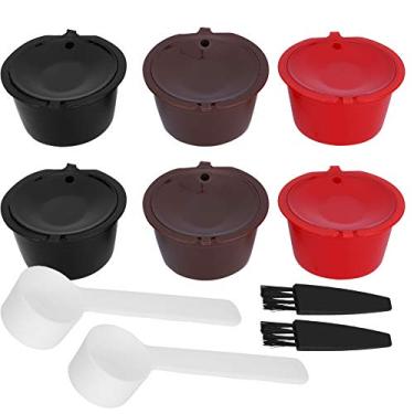 Imagem de Filtro de cápsula de café reutilizável Copo de filtro de cápsula de café recarregável com conjunto de escova de colher Cafeteira Ferramentas de café para