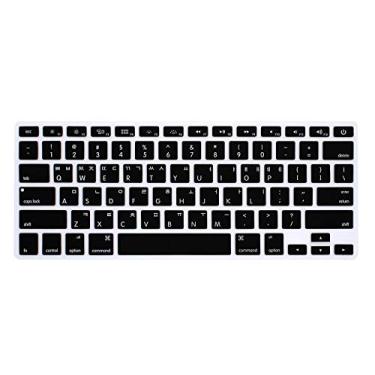 Imagem de Capa de Silicone HRH para Teclado MacBook Pro/Air 13/15/17 (Retina, 2015 ou anterior), iMac Antigo - Preta (Silicone)