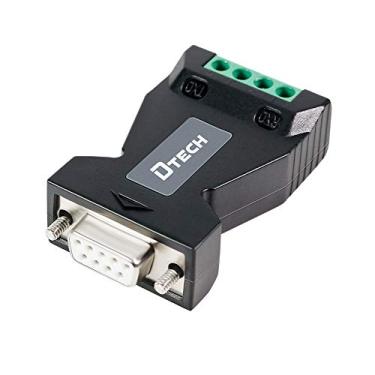 Imagem de DTECH Conversor RS232 para RS485 adaptador serial com bloco terminal de 4 posições para comunicação de dados de longo curso suporta 600W anti-surto