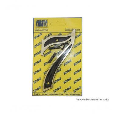 Imagem de Numero Residencia Colonial Pvc Pr/Dour Nr7 Bl