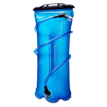 Imagem de Bexiga de hidratação 2L ao ar livre ciclismo corrida reservatório de água macio dobrável TPU bolsa de armazenamento de água para esporte acampamento caminhadas escalada, azul, 32 * 17 cm