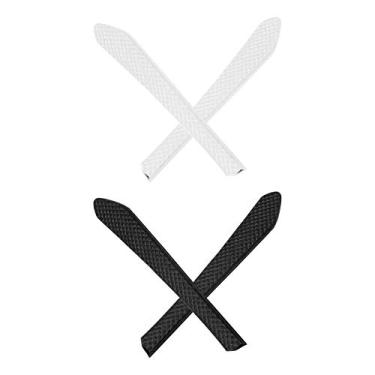 Imagem de Mryok 2 pares de meias de substituição para Oakley Jupiter Squared OO9135 - Branco e preto