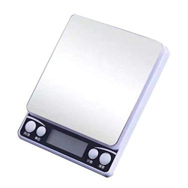 Imagem de balança de cozinha digital, botão com balança eletrônica portátil com função à prova d'água, com balança de cozinha com tela LCD