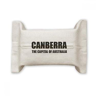 Imagem de Bolsa de linho de algodão com suporte para cobertura de papel de tecido facial Canberra A Capital da Austriália
