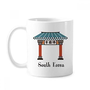Imagem de South Korea Landmarks The Bulguksa Caneca clássica de cerâmica branca presente com alças 350 ml