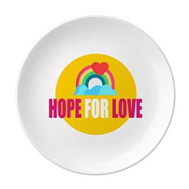 Imagem de Prato único decorativo de porcelana Salver Prato de jantar Couple Love Eternal