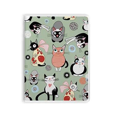 Imagem de Caderno de animais de estimação, fofo, família de gatos, capa de goma