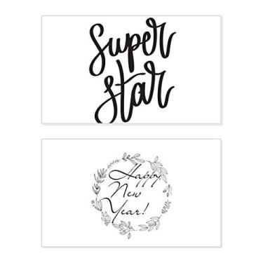 Imagem de Super Star Citação Festival Ano Novo Cartão Bless Mensagem Presente