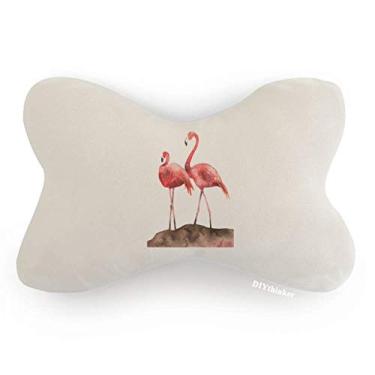 Imagem de DIYthinker Almofada para decoração de pescoço para casal flamingo vermelho amor para carro