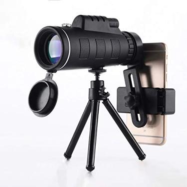 Imagem de Telescópio 40X60 Monocular Clear Vision Pocket Telescope com suporte de telefone inteligente para observação de pássaros, caminhadas, jogo de bola de concerto