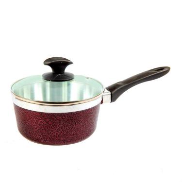 Imagem de Caçarola Panela Alumínio Usinado com Tampa Cereja CB 24cm