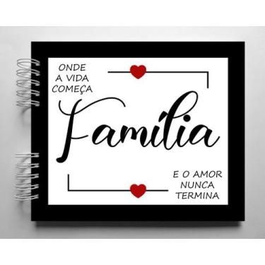 Imagem de Álbum De Fotos Para Scrapbook Tema Família 22X26cm - Viva O Amor Ateli