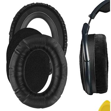 Imagem de Almofada de veludo Geekria de substituição para fones de ouvido Sennheiser HD545, HD565, HD580, HD600, HD650 para fones de ouvido de veludo de orelha/almofada de orelha/protetor de ouvido/peças de reparo de almofadas, Protein leather