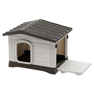 Imagem de Ferplast DOGVILLA 60, Casinha Para Cachorro, Casa de Cachorro, Lateral de abertura, Fundo de drenagem, Base isolante, Teto removível, Grade de ventilação, 58 x 48 x A 44 cm