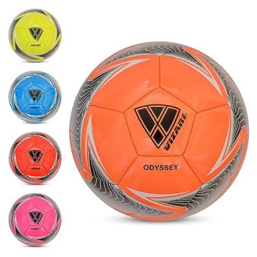 Imagem de Vizari Bola de futebol para crianças e jovens - couro sintético durável e bexiga de borracha enrolada com fio - design atraente vibrante perfeito para jogos ao ar livre e treinos de futebol
