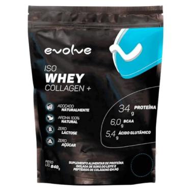 Imagem de Whey Isolado Iso Collagen 840g Evolve Sabor: Chocolate