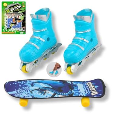 Imagem de Skate de Dedo Com Patins De Dedo Radical X-trick