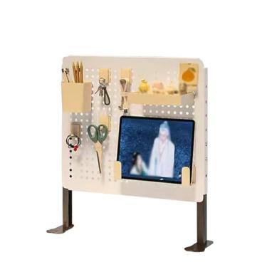Imagem de Painel Porta-Ferramentas Pegboard de armazenamento de mesa de estudo, minimalista, armazenamento de mesa para pequenos itenspegboard de metal (Color : White, Size : Medium)
