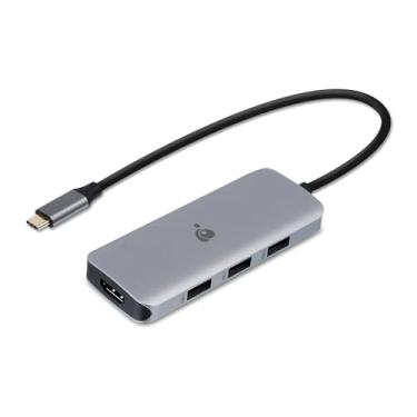 Imagem de IOGEAR Estação de viagem USB-C 6 em 1 8K monitor único Nano Dock Pro até 4K no modo de exibição dupla, monitores duplos Thunderbolt 3 4 compatível com laptop GUD3C8K2P