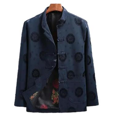 Imagem de Tang Suit Roupas Chinesas Tradicionais para Homens Manga Completa Kung Fu Roupas de Ano Novo Roupas Vintage Festa Jaqueta Masculina