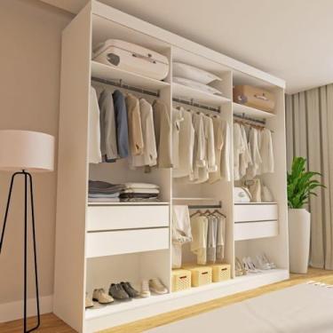 Imagem de Closet Casal 4 Gavetas Paris Minastex Branco