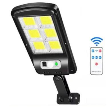 Imagem de Luminária Solar Led Parede Poste Com  Sensor 128Cob Cont - A.R Varieda