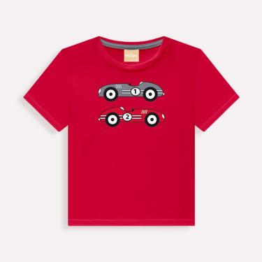 Imagem de Infantil - Camiseta Menino Milon com Bordados de Carros Vermelho  menino