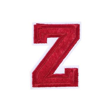 Imagem de Aplique bordado de letras, aplique de roupas, aplique de ferro/costurar no alfabeto inglês bordado decoração para camiseta casaco jeans bolsa (Z)