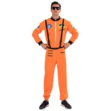 Imagem de EraSpooky Fantasia de astronauta masculina Halloween Spaceman Suit adulto piloto voo macacão fantasia festa cosplay