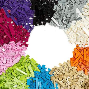 Imagem de Barcaloo 1000 Piece Building Bricks Play Set, 10 Classic Colors Bulk Building Blocks Play Set, Generic Brick Building Parts, for Boys and Girls