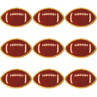Imagem de 9 peças de adesivos bordados de futebol com ferro, costurados em apliques bordados, adesivos de costura para bolsas, jaquetas, jeans, roupas