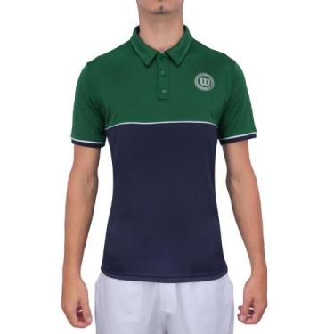 Imagem de Camisa Polo Wilson Tour League Marinho E Verde