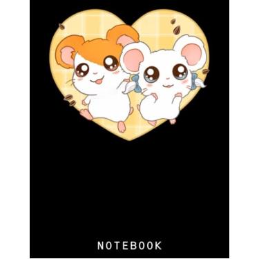 Imagem de Caderno Hamtaro Bij0u Heartcute Anime Pet Mouse: pautado 21 x 28 páginas 120 Caderno pautado para faculdade | Bloco de notas ou diário de menina de anime fofo | Presente de escrita para todos os