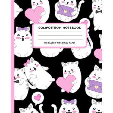Imagem de Cute Kitten | Caderno de composição padrão pautado para crianças, adolescentes e adultos: caderno de composição padrão | 100 páginas, 19 x 23,5 cm