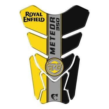 Imagem de Protetor Adesivo Moto Resinado Meteor 350 Amarelo Cor Preto