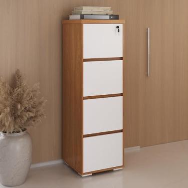 Imagem de Arquivo Organizador e Funcional com Design Versátil em Tamburato 37mm - Freijó e Branco Artany