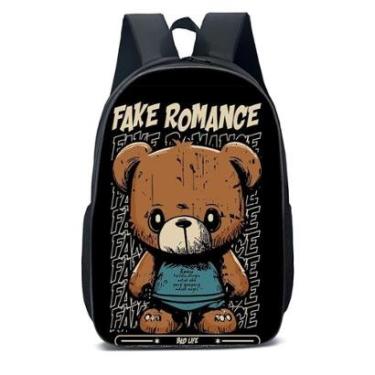Imagem de MOCHILA ESCOLA INFANTIL JUVENIL ANIME URSO FAKE ROMANCE-Unissex