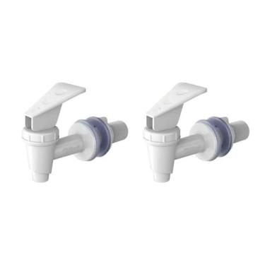 Imagem de Kit 2 Torneiras Filtro De Barro Água Simples Branca Stefani - Cerâmica