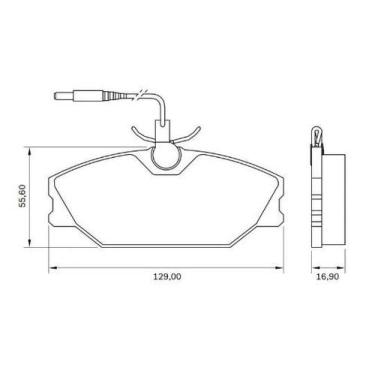 Imagem de Pastilha De Freio Megane Dianteira Bosch Bb391A Com Alarme Jogo