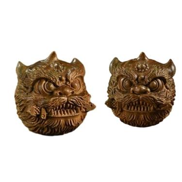 Imagem de ESTINTENG Bola de massagem de handebol, espada criativa, cabeça de leão, peça de alça cultural, espada de mordida ruishi, bola/par