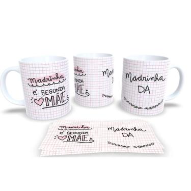 Imagem de Caneca de Porcelana Branca Personalizada Coleção Dindo e Dinda