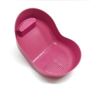 Imagem de Escorredor de Arroz Rosa Pratico com Encaixe Para Mão - PLASMONT