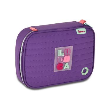 Imagem de Estojo Box Luluca Meninas Pandinha Escolar 36 Elásticos