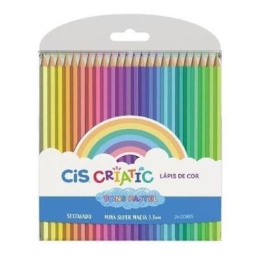 Imagem de Lápis De Cor Criatic Com 24 Cores Tons Pastel - Cis