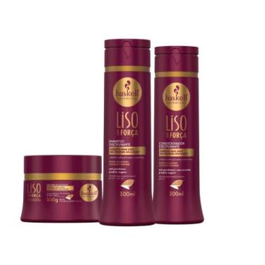 Imagem de Kit Shampoo Condicionador e Máscara Disciplinante Liso com Força Haske